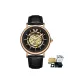Black Strap Gold Case Black Dial