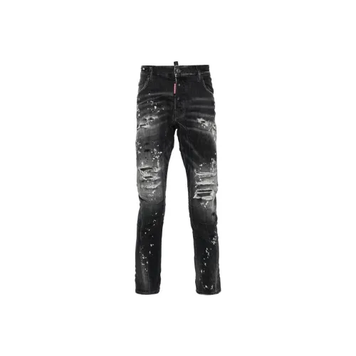 DSQUARED 2 Logo plaque Distressed Jeans