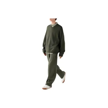 UNIQLO C Collection Knitted Sweatpants Unisex 57 Dark Olive