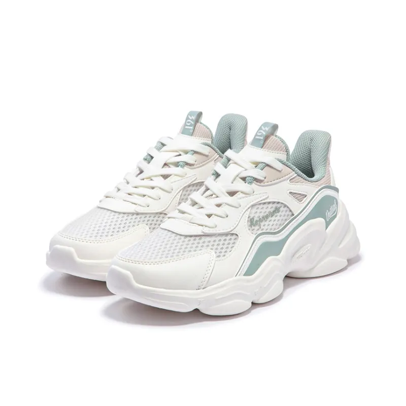 361° Cushioning, Breathable, Supportive Low Top Casual Shoes Women's Feather White Light Smoke Green-3