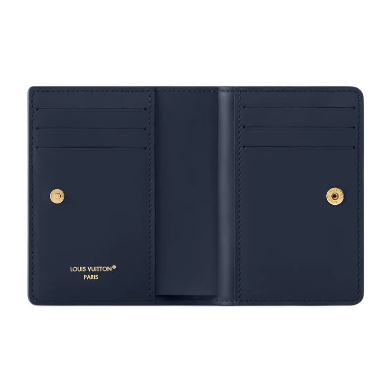 LOUIS VUITTON Mahina Perforated Calfskin Wallet Women's Marine Blue-3