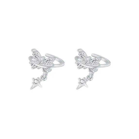 NVBBK S925 Silver Clip On Earrings Women's-6