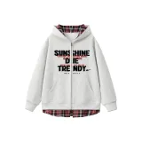 Heather Gray & Red Fleece-Lined