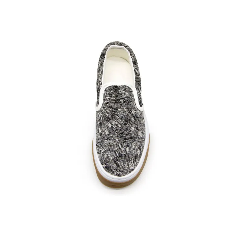 YIBONI Slip Resistant, Abrasion Resistant, Breathable Low Top Canvas Shoes Unisex Gray-2