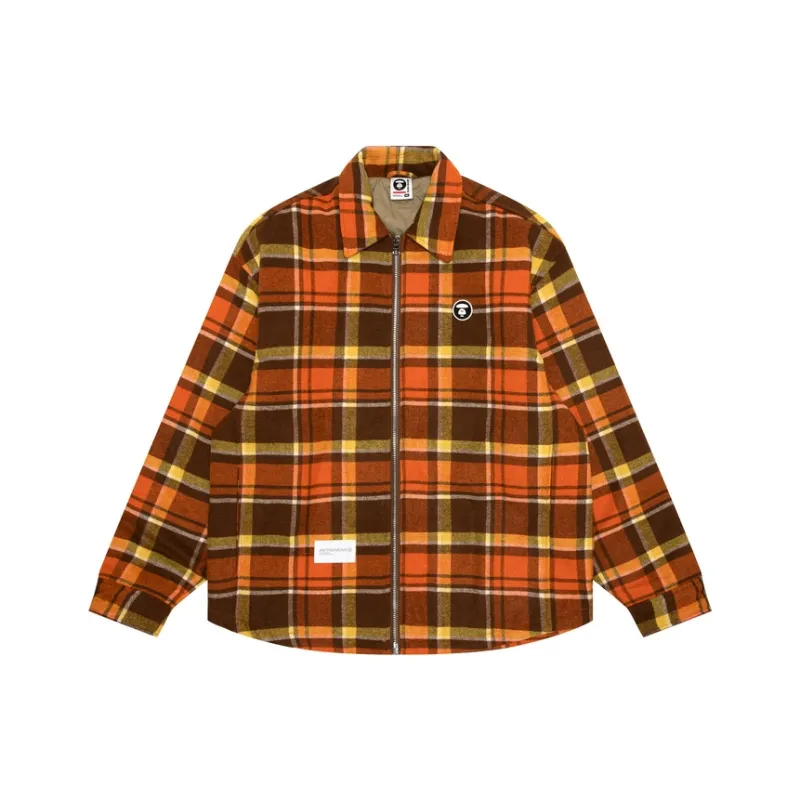 Aape Logo patch Check pattern Jacket-2
