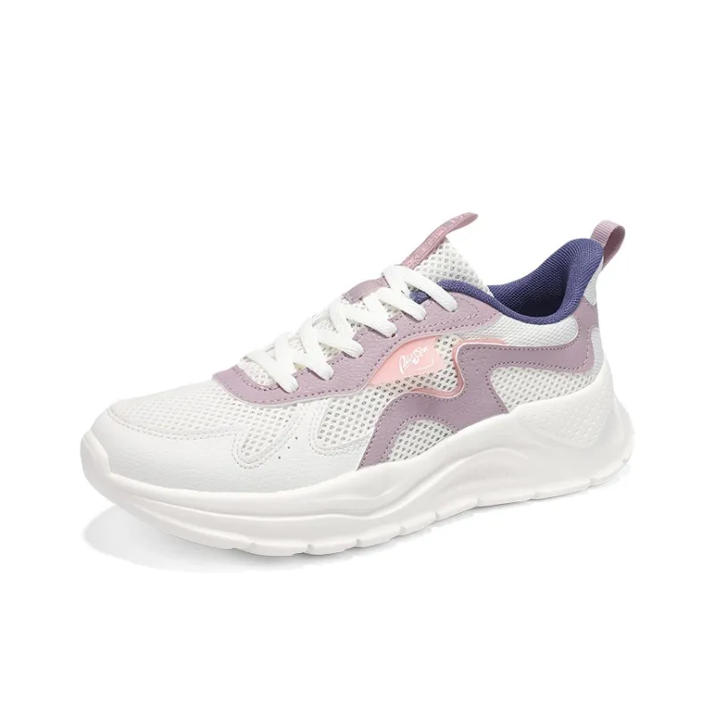 361° Cushioning, Breathable, Balanced Low Top Casual Shoes Women's Feather White Lilac Gray Purple-2