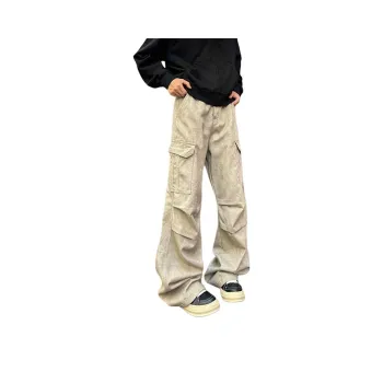 ROSECREED Casual Pants Unisex Apricot