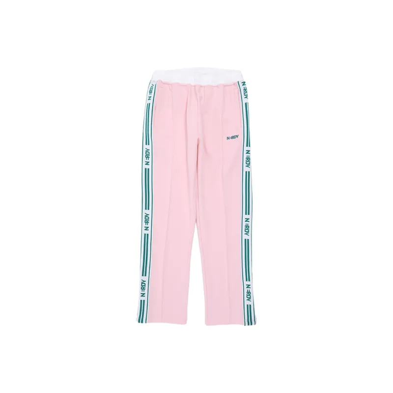 NERDY Knitted Sweatpants Unisex Light Pink-0