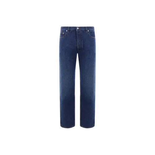 OFF WHITE Logo Embroidered Tapered Leg Jeans