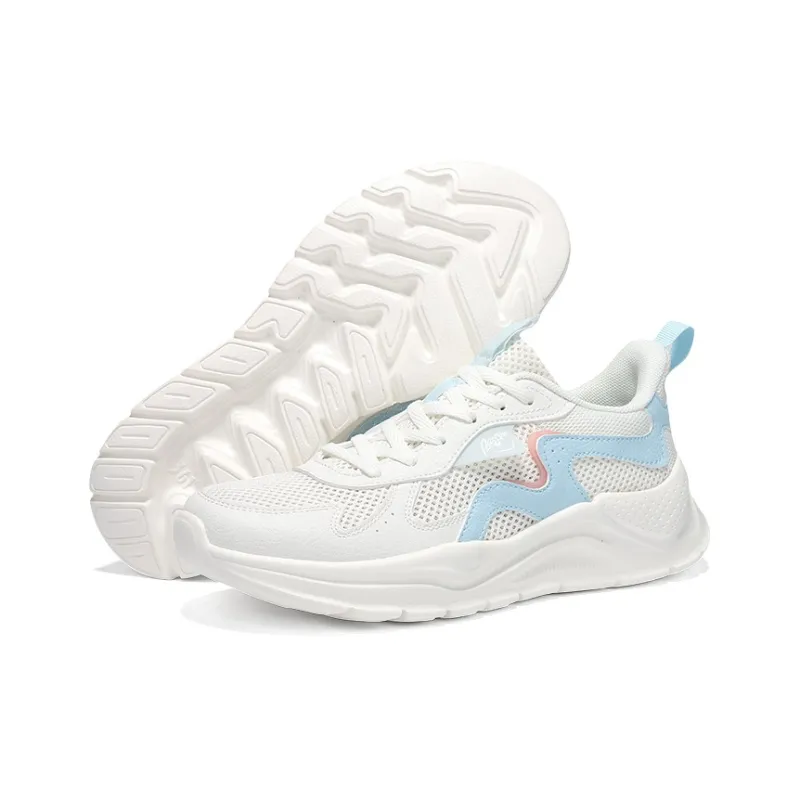 361° Cushioning, Breathable, Lightweight Low Top Casual Shoes Women's Feather White Glacier Blue-5