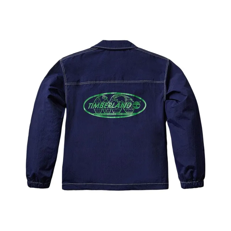 Timberland Jackets Coats Unisex Sea Blue Canvas-1