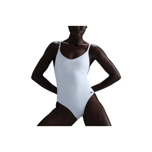 Nike Swim Water Texture Women's V Neck One Piece