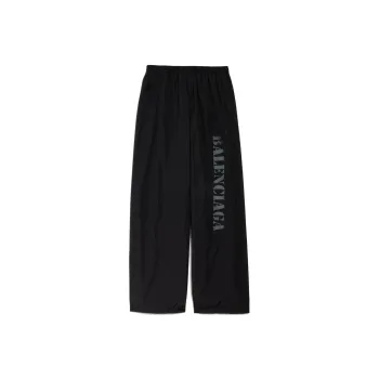 Balenciaga Casual Pants Loose Fit Style Unisex Black