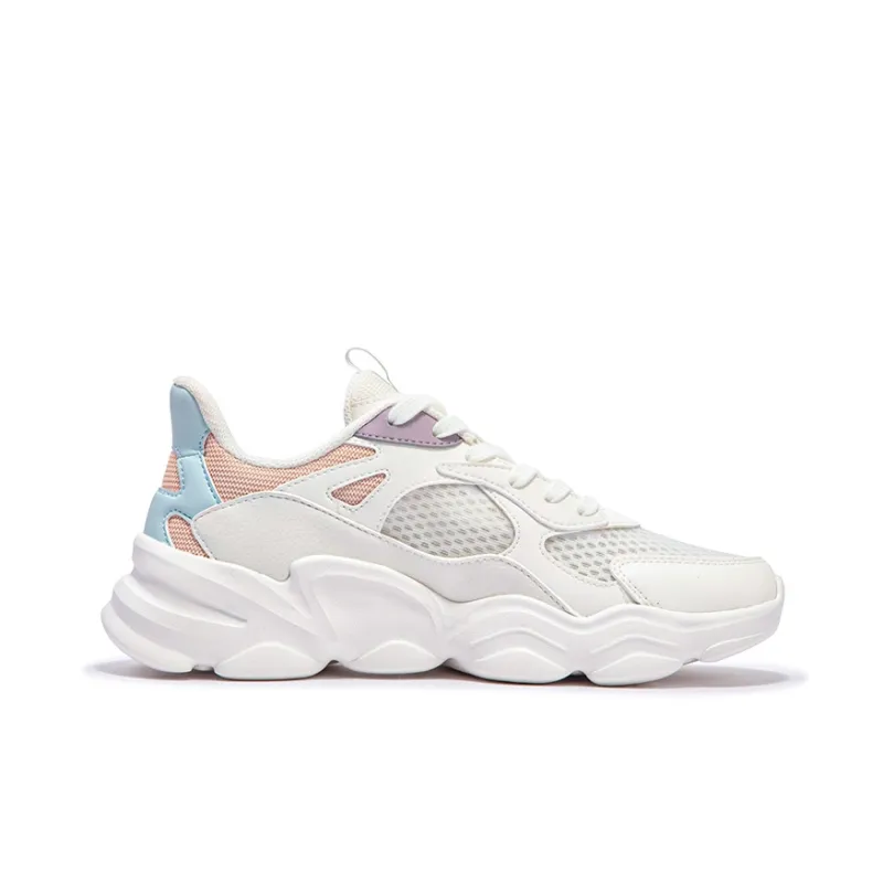 361° Slip Resistant, Breathable, And Supportive Low Top Casual Shoes Women's Feather White Lilac Gray Purple-1