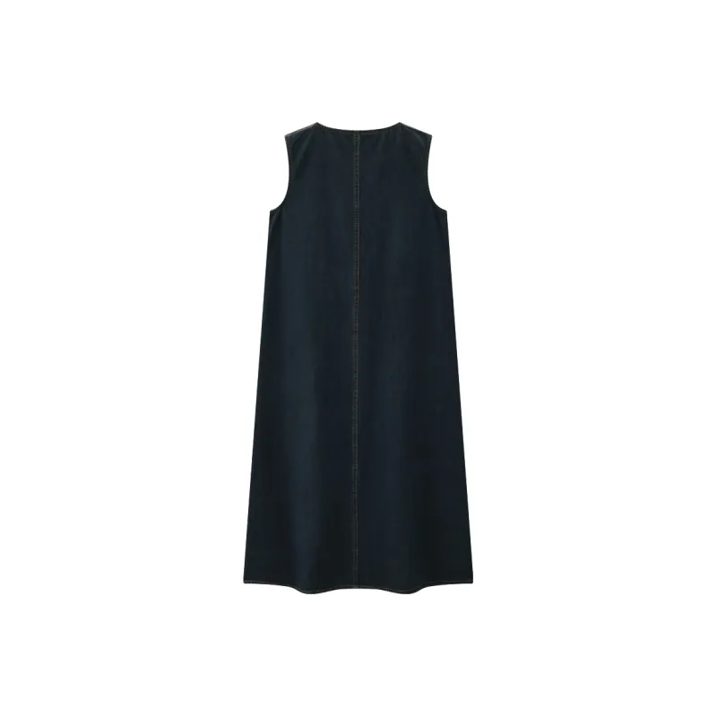 KUHNMARVIN Sleeveless Dress Women's Vintage Blue-1