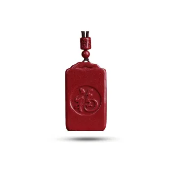 Dora Skewers Cinnabar Jade Pendants Unisex