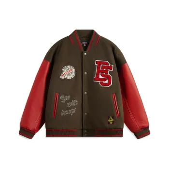 LiNing BadFive Baseball Jacket Men's Slate Brown/Honor Red