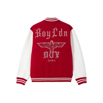 Boy London New Year Baseball Jacket Unisex Red/Ecru