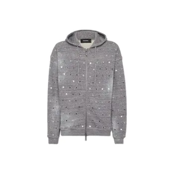 DSQUARED 2 Distressed Stud Embellished Hoodie