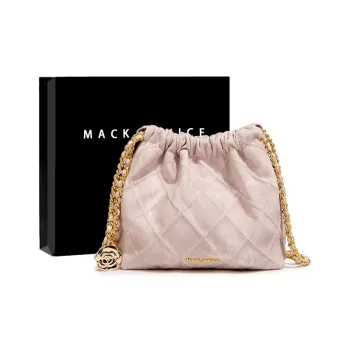 MACKJANICE PU Shoulder Bag Women's Denim Pink