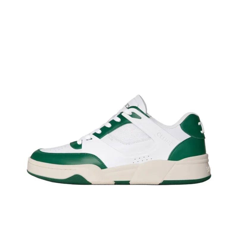 CELINE Trainer CT 09 Low Top Skateboard Shoes Men's White Green-0