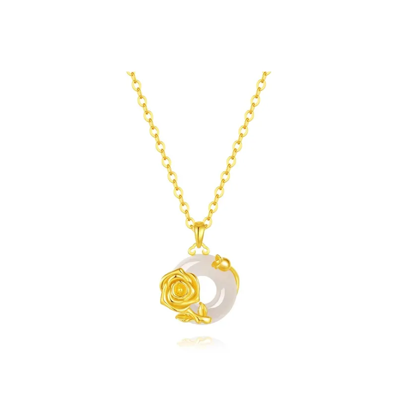 Love Jewelry Chalcedony Jade Necklaces Unisex-0