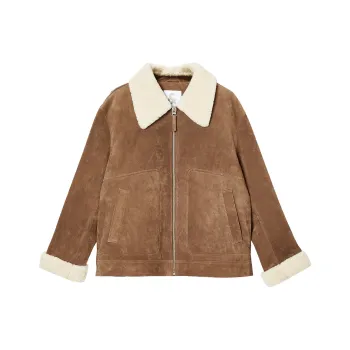 JACK JONES· Leather Jacket Men's Dark Brown
