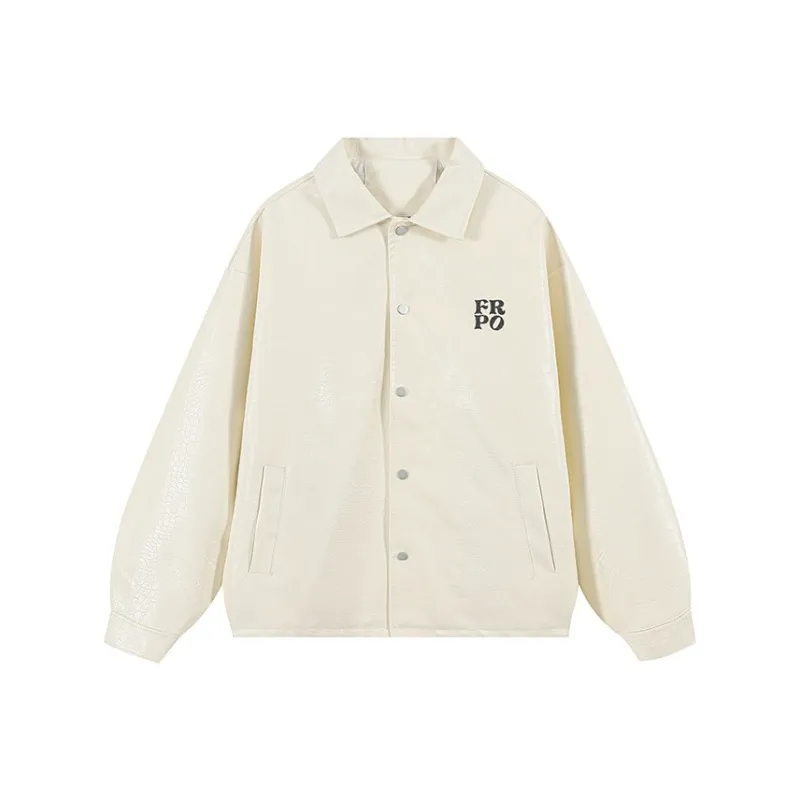 FAX FOR FMACM x For People Leather Jacket Unisex-4