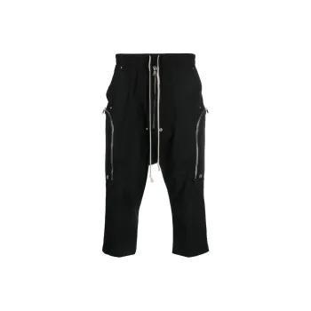 RICK OWENS Cropped Drawstring waist Trousers