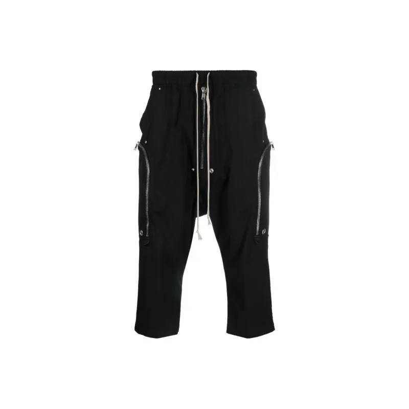 RICK OWENS Cropped Drawstring waist Trousers-0