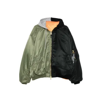 Vetements X Alpha Industries Colour Block Padded Bomber Jacket