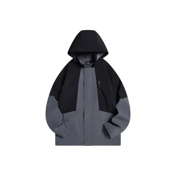 XTEP Trench Coat Men's Elegant Ash/Jet Black