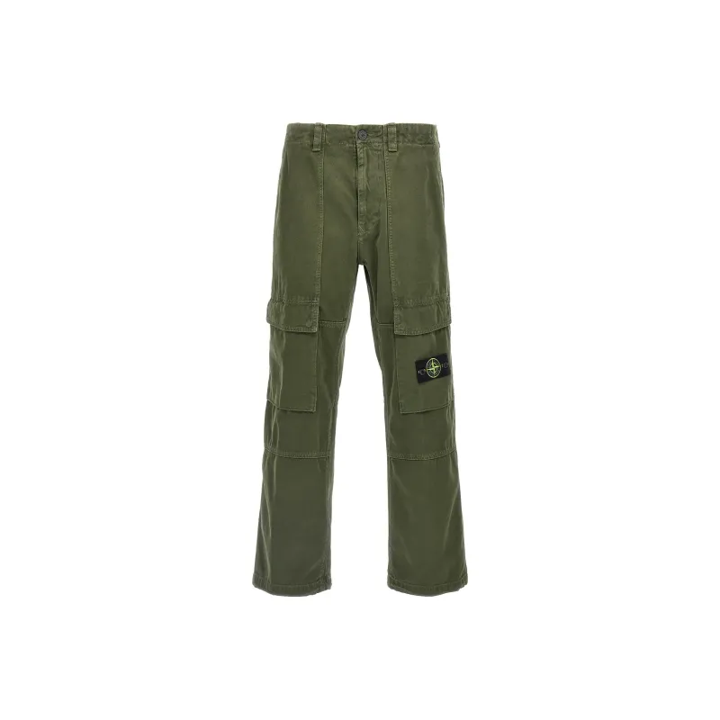 STONE ISLAND Logo Patch Cargo Pants-0
