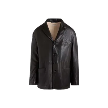 BALLY FW24 Leather Jacket Men's Black