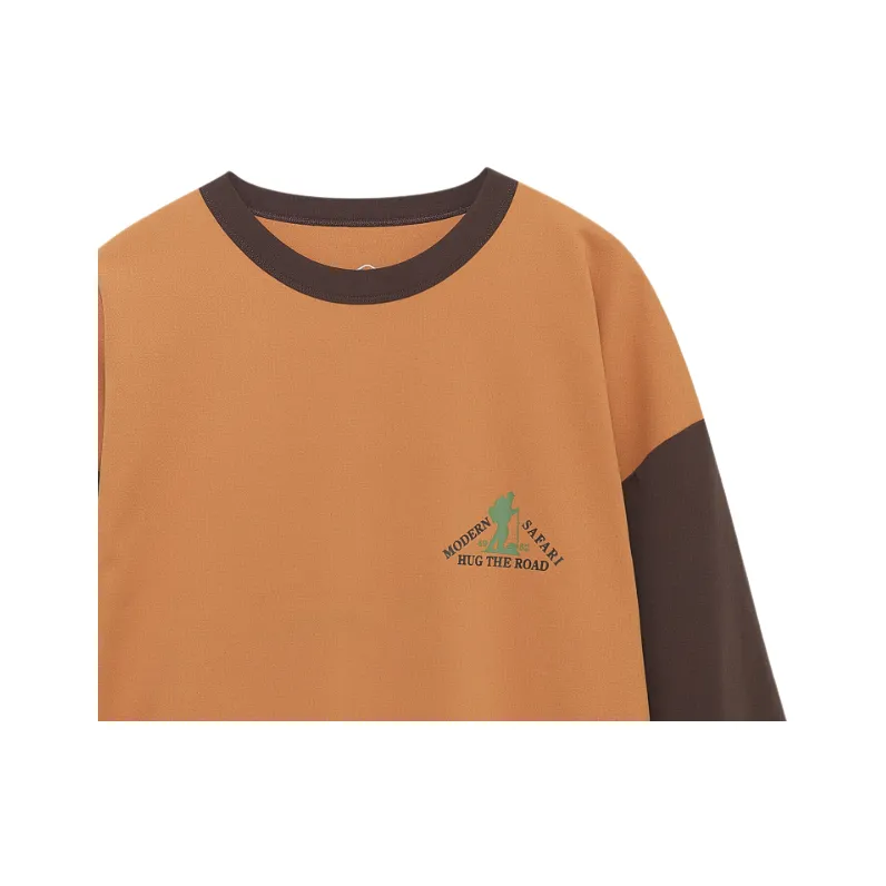 Asics x U.sage GEL PICKAX Sweatshirt Unisex Coffee Brown-3