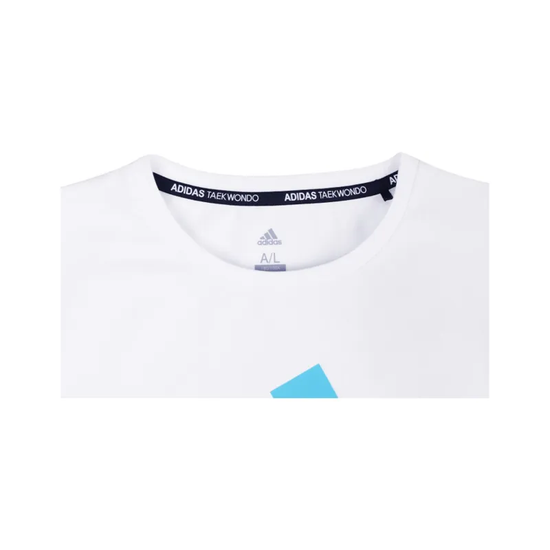 Adidas T Shirt Men's White With Blue Floral-2