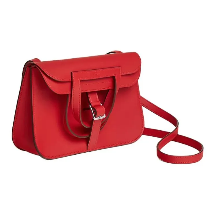 HERMES Halzan Swift Calfskin Shoulder Bag, Crossbody Bag, Handbag Mini Women's Heart Red-1