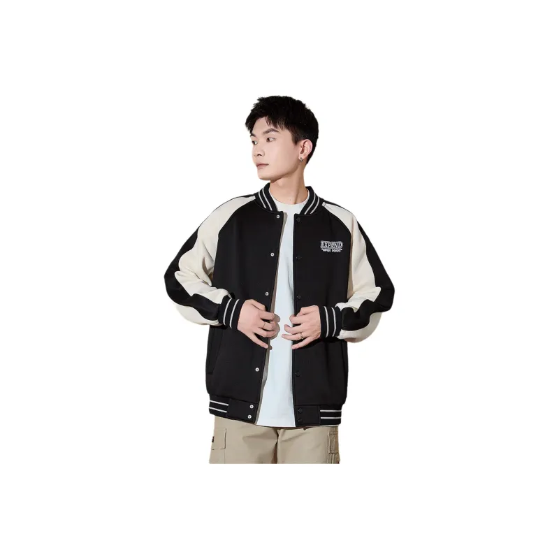 Tonlion Baseball Jacket Men's Black-0