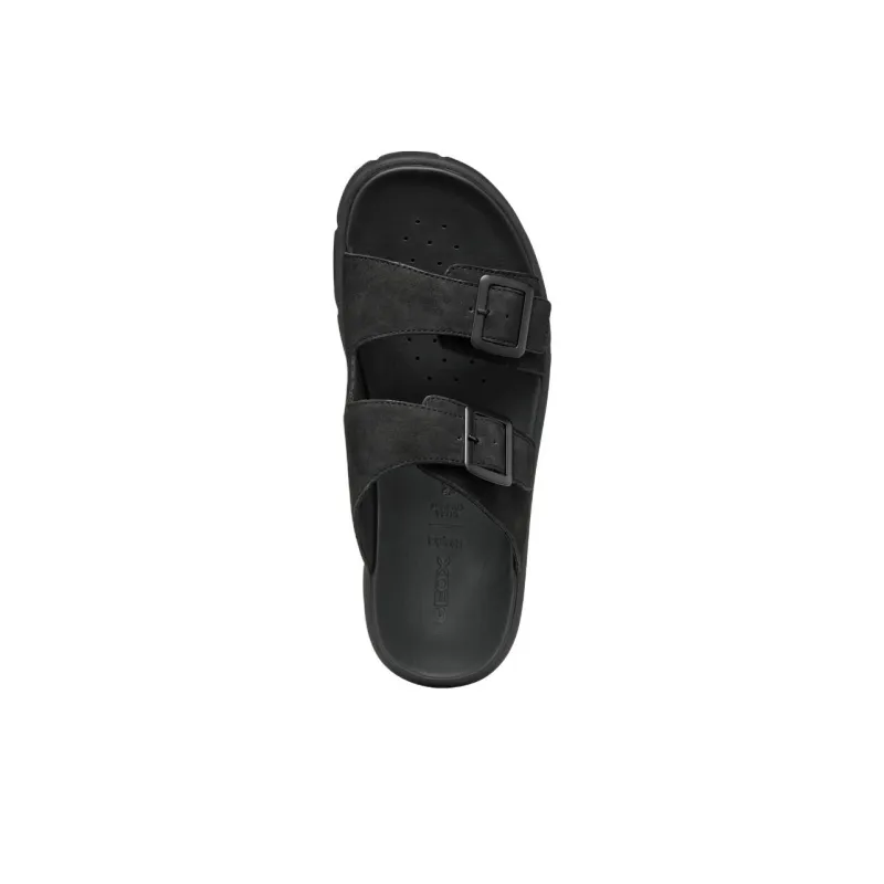 GEOX Xand 2s Abrasion Resistant Slide Slippers Men's Black-6