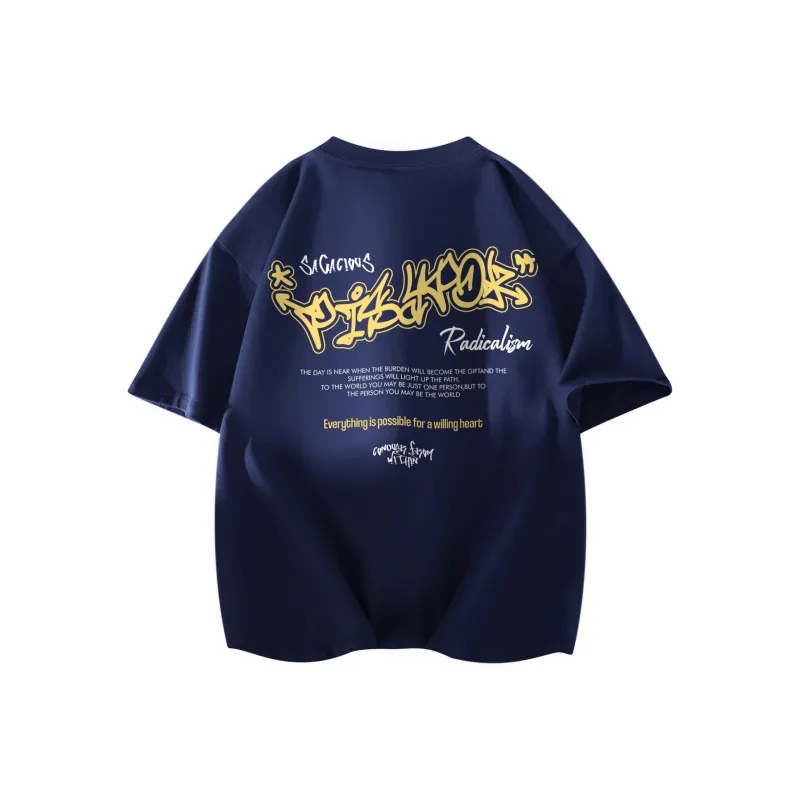 PISYPOX T-Shirt Unisex Navy Blue-13