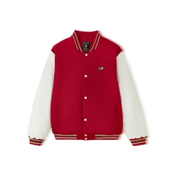 Skechers New Year Collection Sports Lifestyle Collection Baseball Jacket Unisex Berry Red