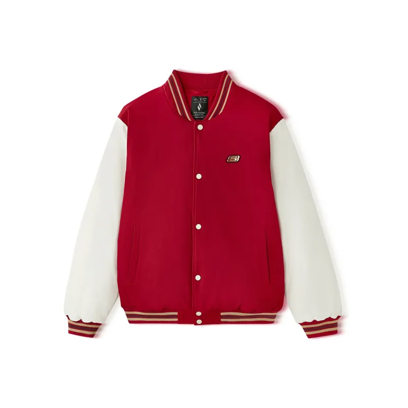 Skechers New Year Collection Sports Lifestyle Collection Baseball Jacket Unisex Berry Red-0