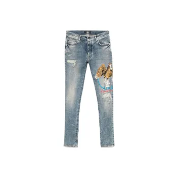 AMIRI Printed And Embroidered Pegasus Skinny Jean
