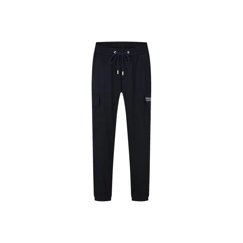 DEGAIA Knitted Sweatpants Men's Navy Blue-0