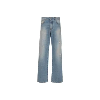 BALMAIN Distressed Loose Fit Jeans
