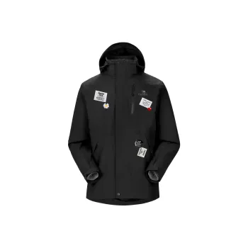 CAMEL All weather Mountain Versatile Urban Living/Travel/Commuting Windbreaker Jacket Unisex Black