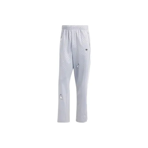 adidas onix Originals x MILAOSHU Mickey Mouse Co brand Knitted Sports Pants Men's Gray