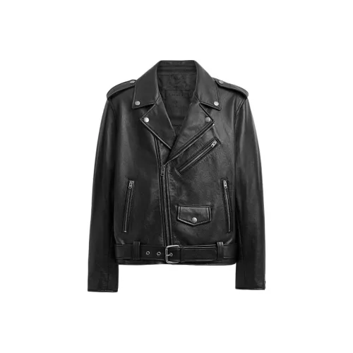 COACH SS24 Leather Jacket Men's Black