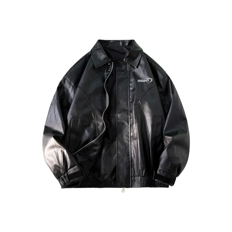 RED DRAGONFLY Leather Jacket Unisex Black-0