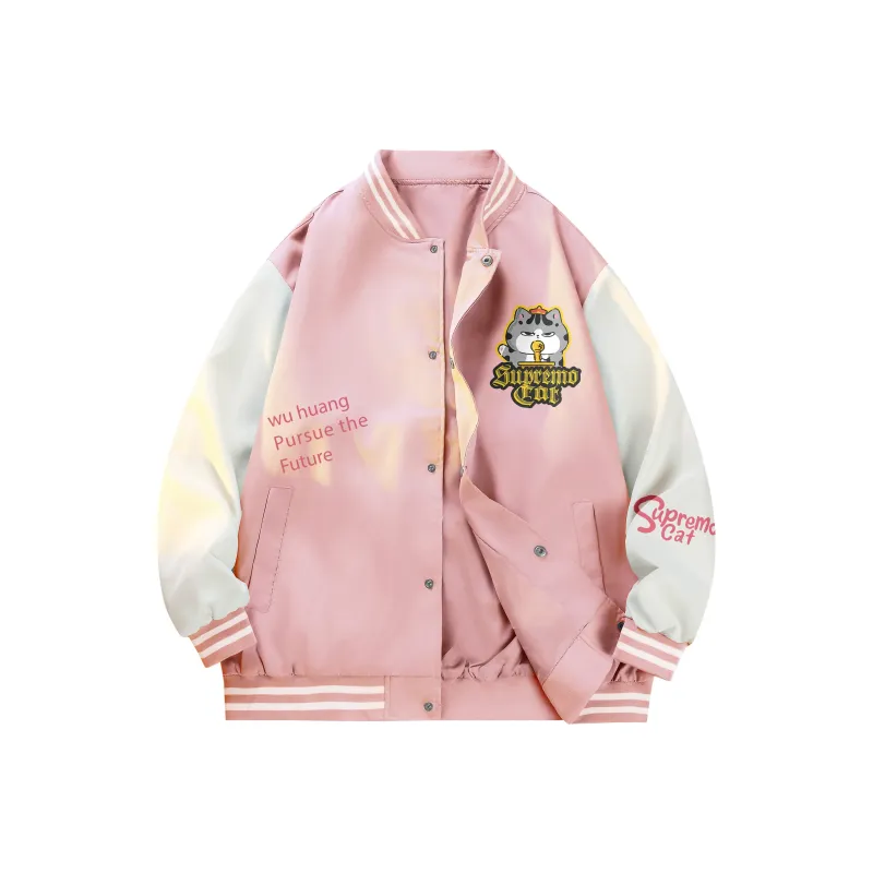 Supremo Cat Baseball Jacket Unisex-4